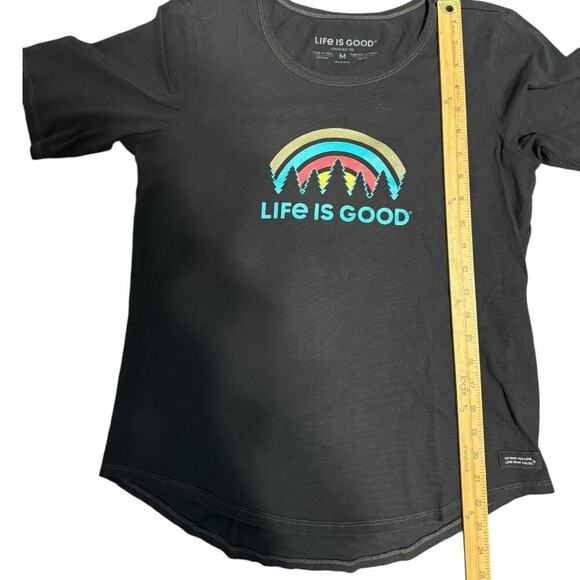 Life is Good Outdoor Vibes Ringer Cool Short-Sleeve T-Shirt Size M - Picture 5 of 6